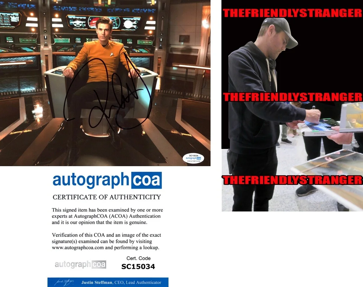 PAUL WESLEY — Paul Wesley signed "STAR TREK" 8x10 Photo a PROOF Captain James T. Kirk ACOA COA