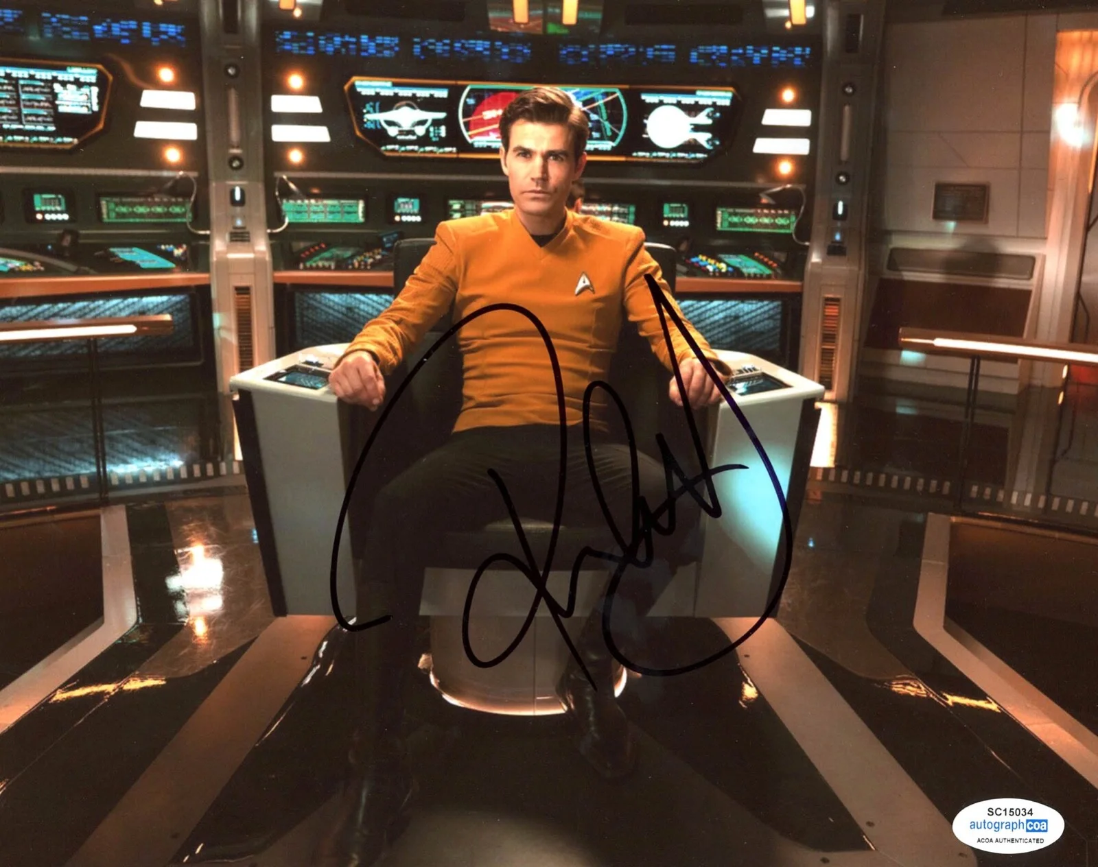 PAUL WESLEY — Paul Wesley signed "STAR TREK" 8x10 Photo a PROOF Captain James T. Kirk ACOA COA, image 3