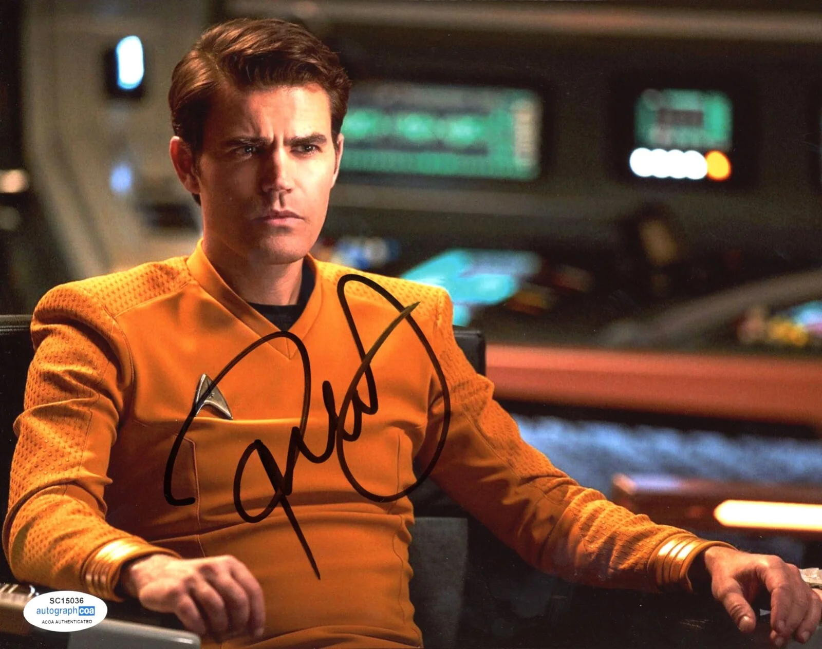 PAUL WESLEY — Paul Wesley signed "STAR TREK" 8x10 Photo c PROOF Captain James T. Kirk ACOA COA, изображение 3