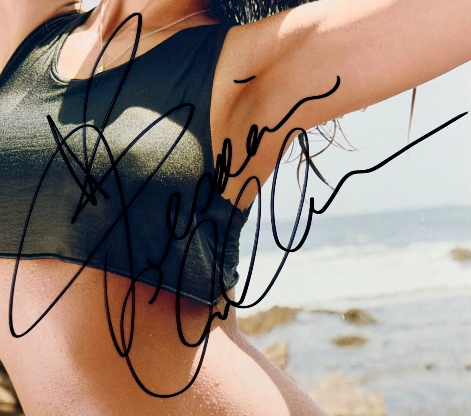 Jessica Alba — Jessica Alba Signed 8.5x11 Photo Autograph COA Beach Glamour, изображение 2