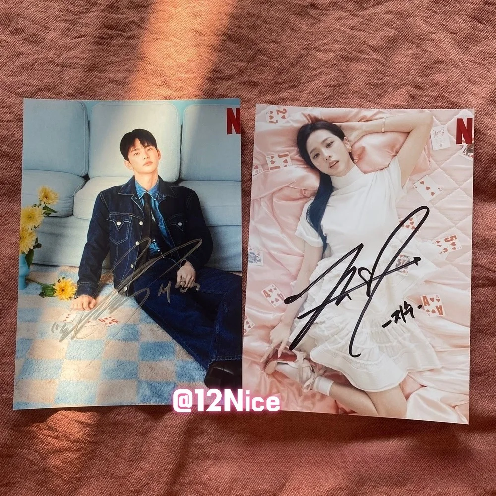 Boyfriend on Demand Jisoo Seo In Guk Autographed Signed Photo 4*6 2026, изображение 2