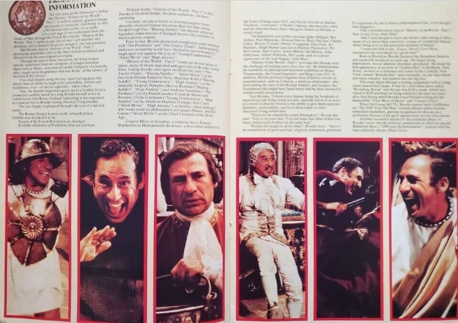 TWO VINTAGE 1980 SOUVENIR BROCHURES MEL BROOKS' HISTORY OF WORLD, KAHN, LEACHMAN, изображение 3
