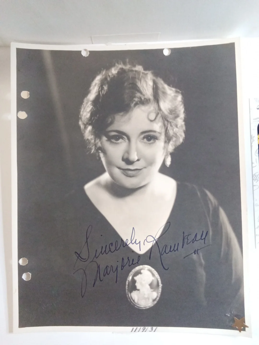 Marjorie Rambeau Signed 7.5x9.5 Phot0 JSA Authenticated Oscar Nominee Movie, image 2