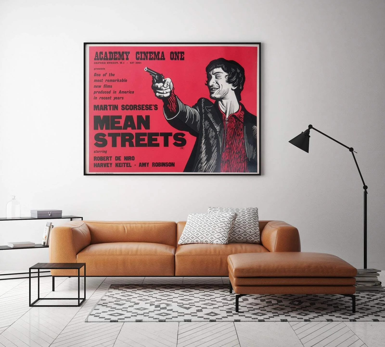 Mean Streets 1973 Academy Cinema UK Quad Film Poster, Peter Strausfeld, изображение 2