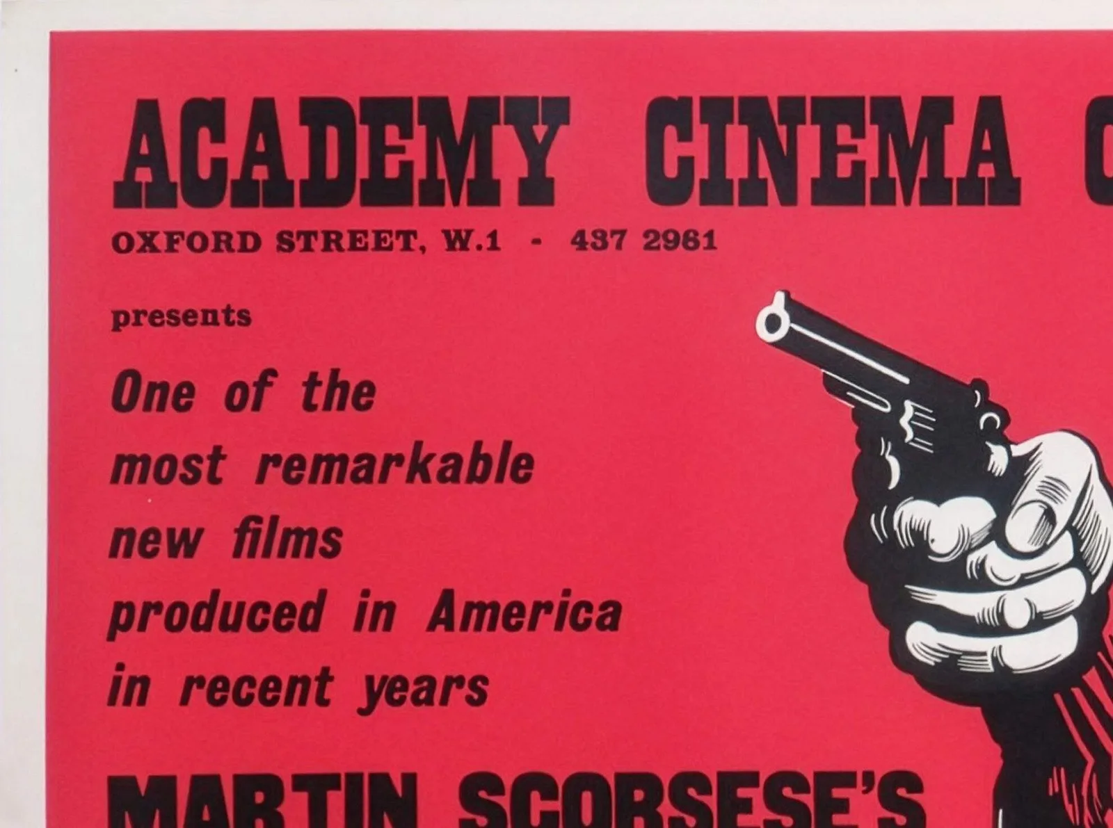 Mean Streets 1973 Academy Cinema UK Quad Film Poster, Peter Strausfeld, изображение 3