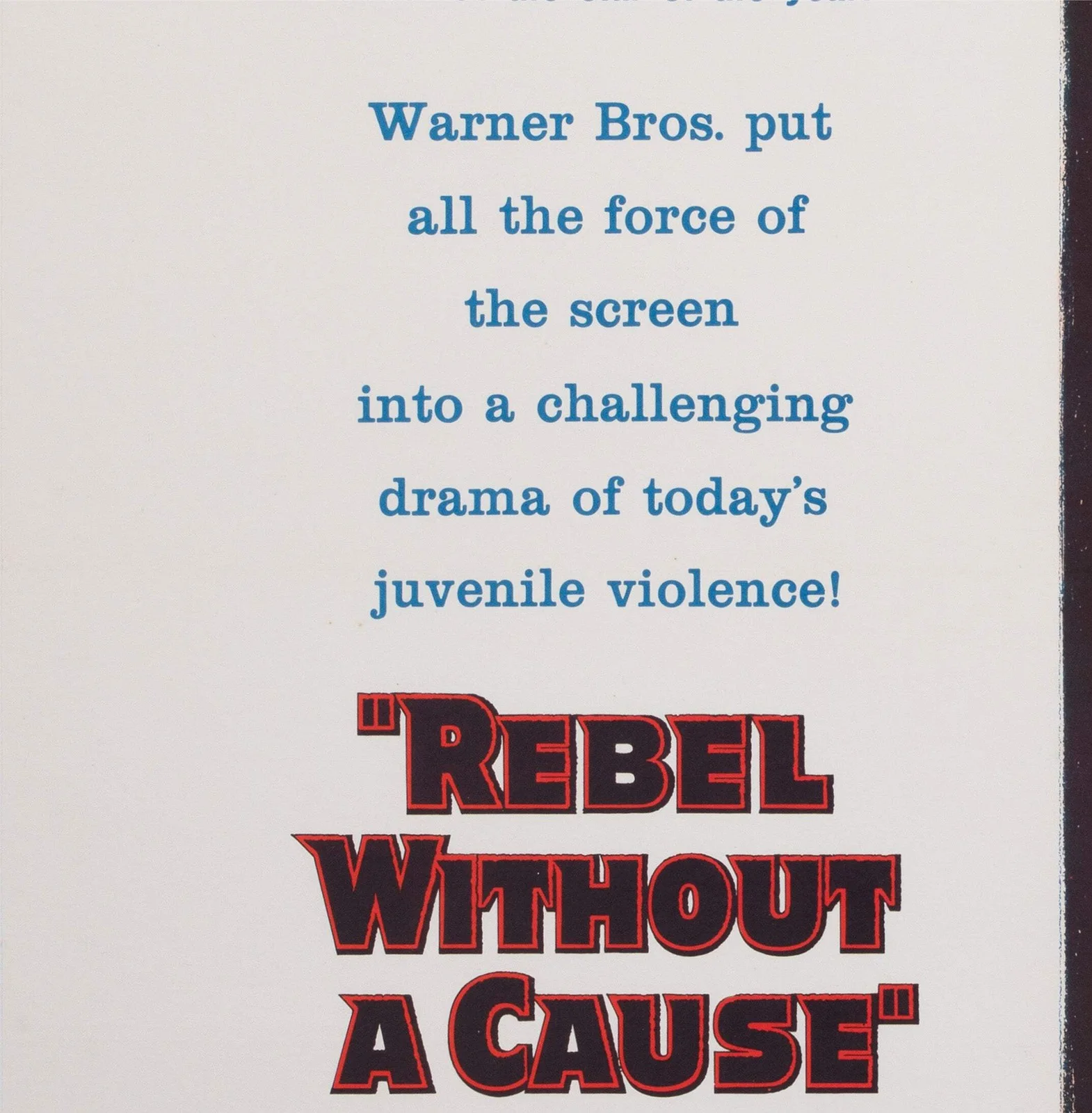 Rebel Without A Cause 1955 US 1 Sheet Film Poster, image 5