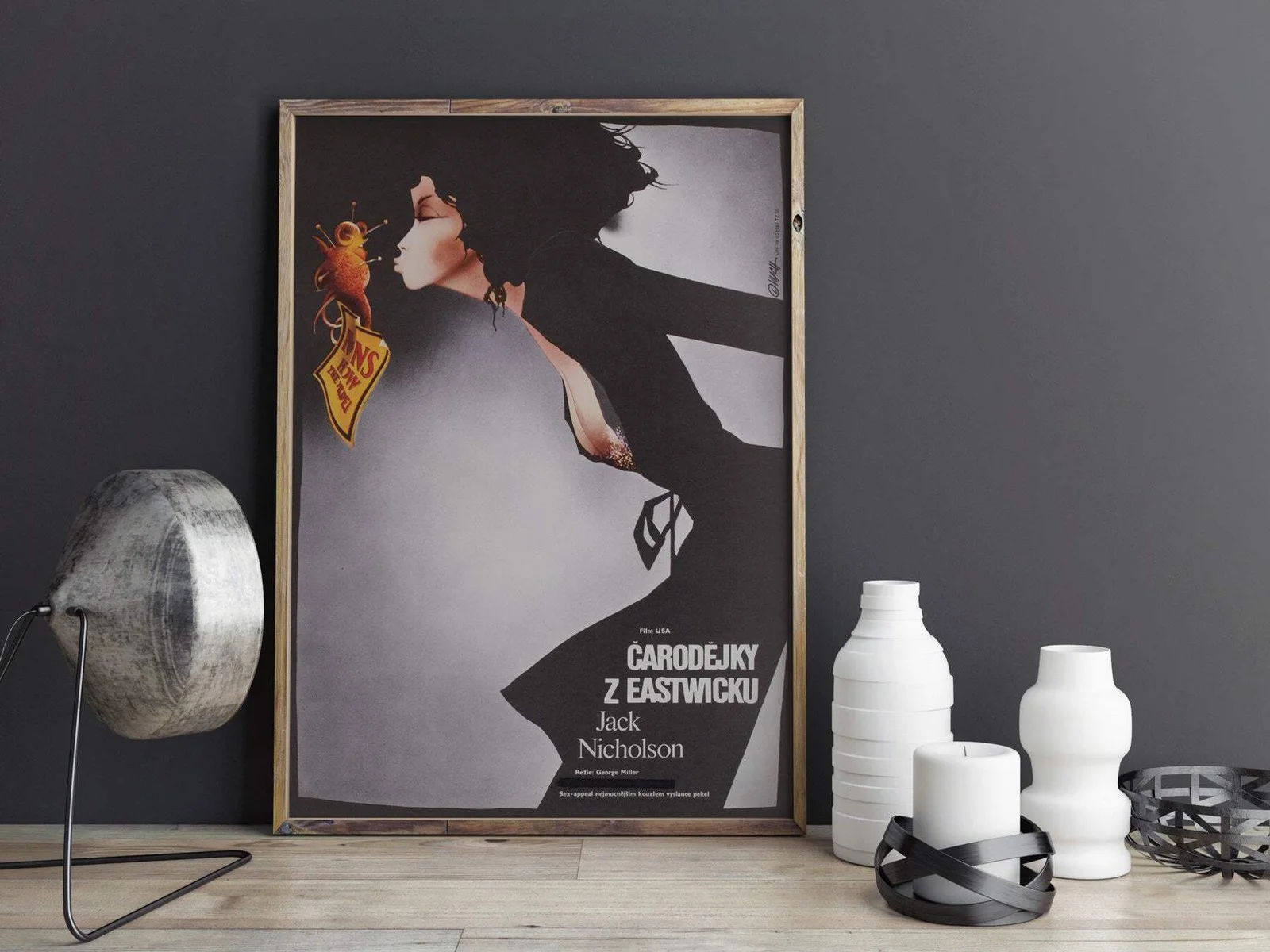 The Witches of Eastwick 1989 Czech A3 Film Poster, Zdenek Vlach, изображение 2