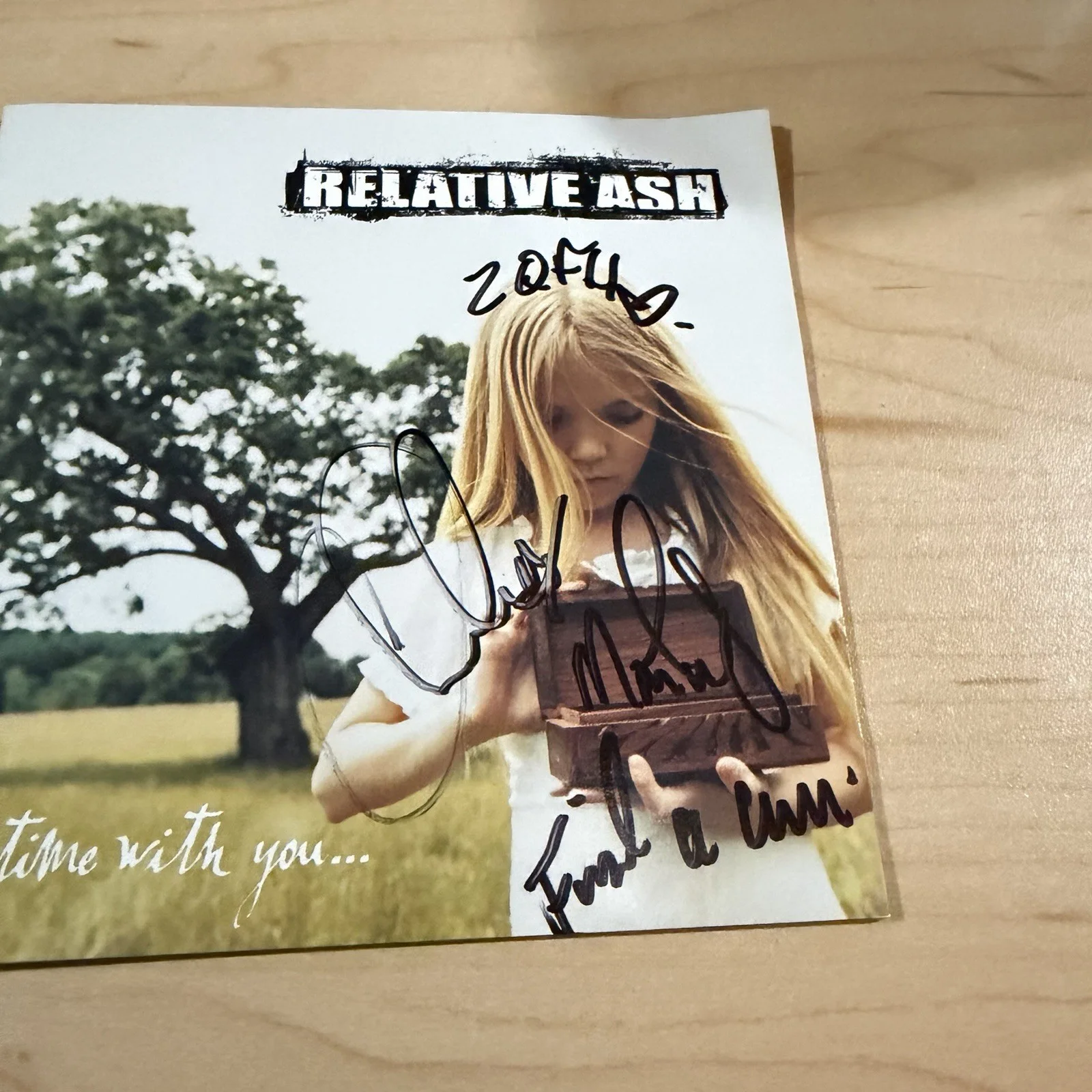 Relative Ash - Signed - Out Time With You… CD Autographed, image 3