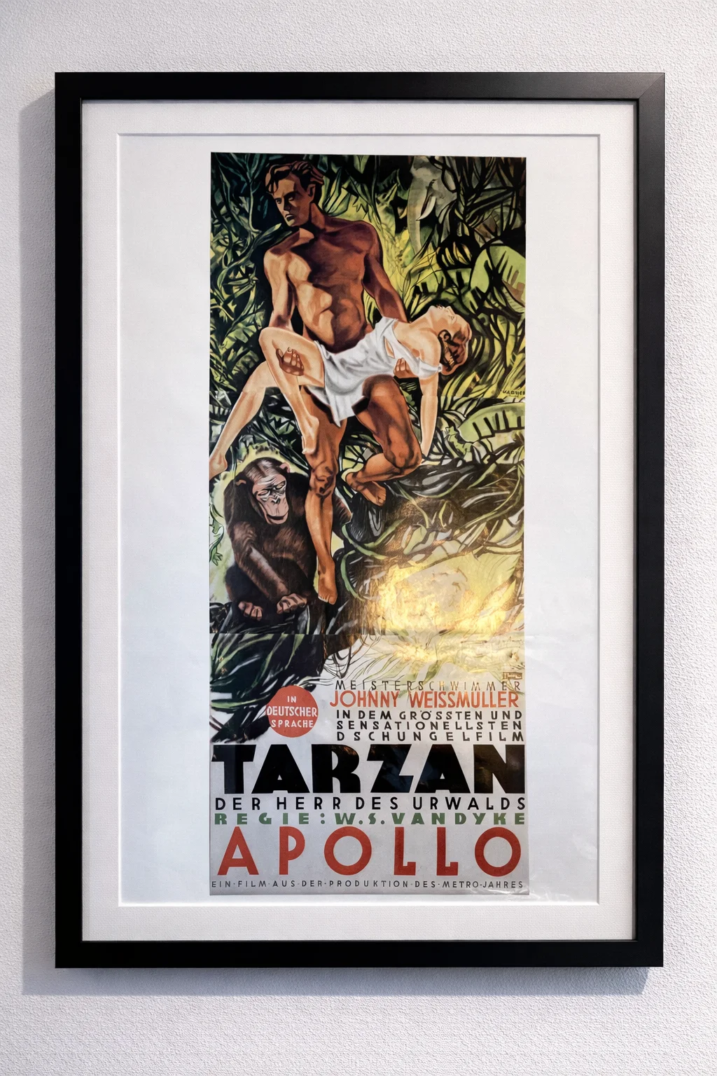 Tarzan at Apollo German movie poster Johnny Weissmuller 1978, изображение 2