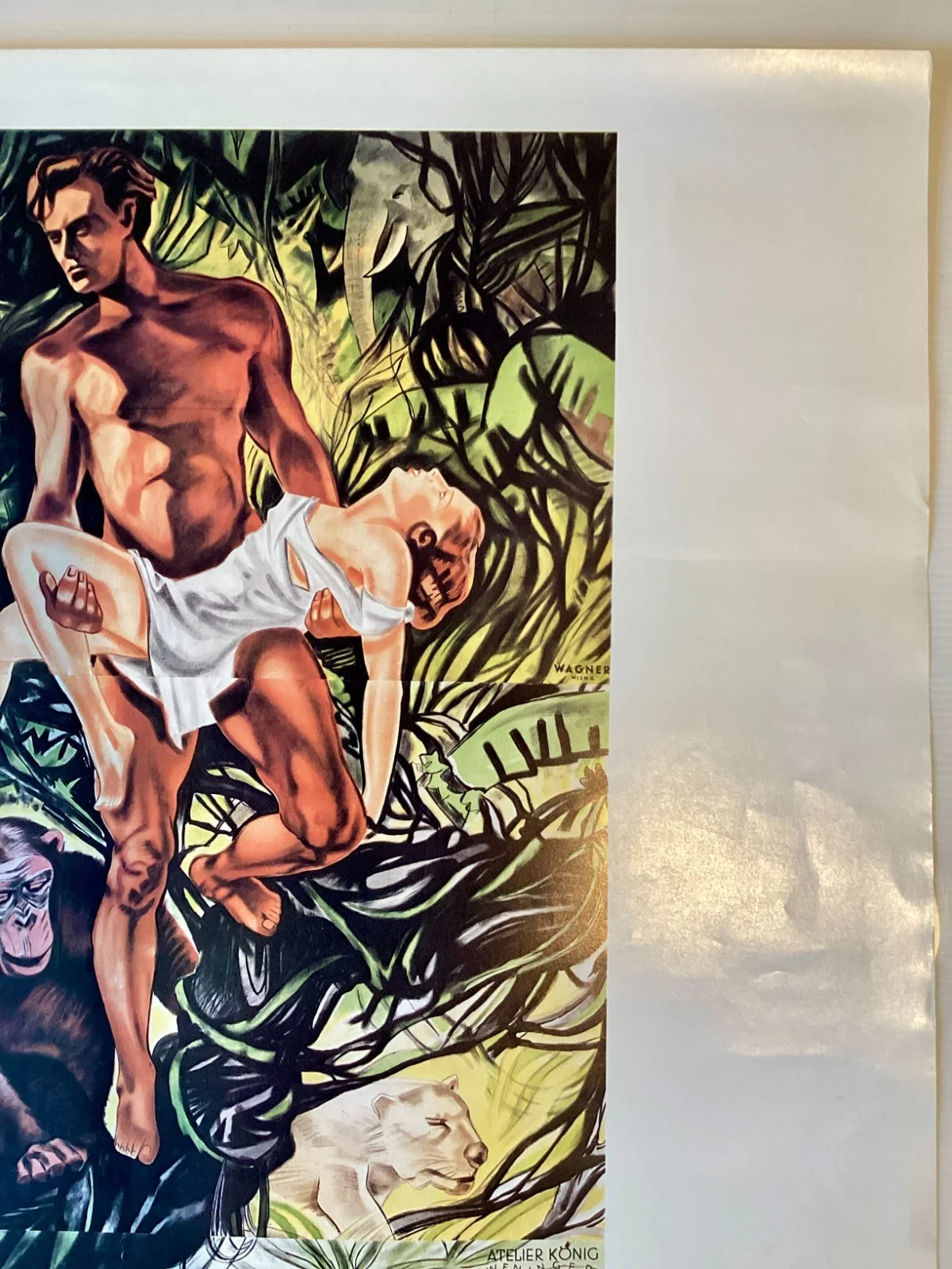 Tarzan at Apollo German movie poster Johnny Weissmuller 1978, изображение 4