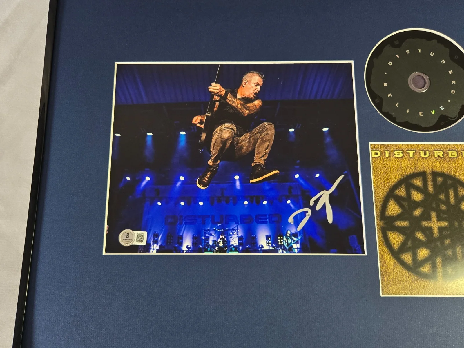 Dan Donegan Disturbed Signed CD + Photo Display Framed 16x20 BECKETT, image 2