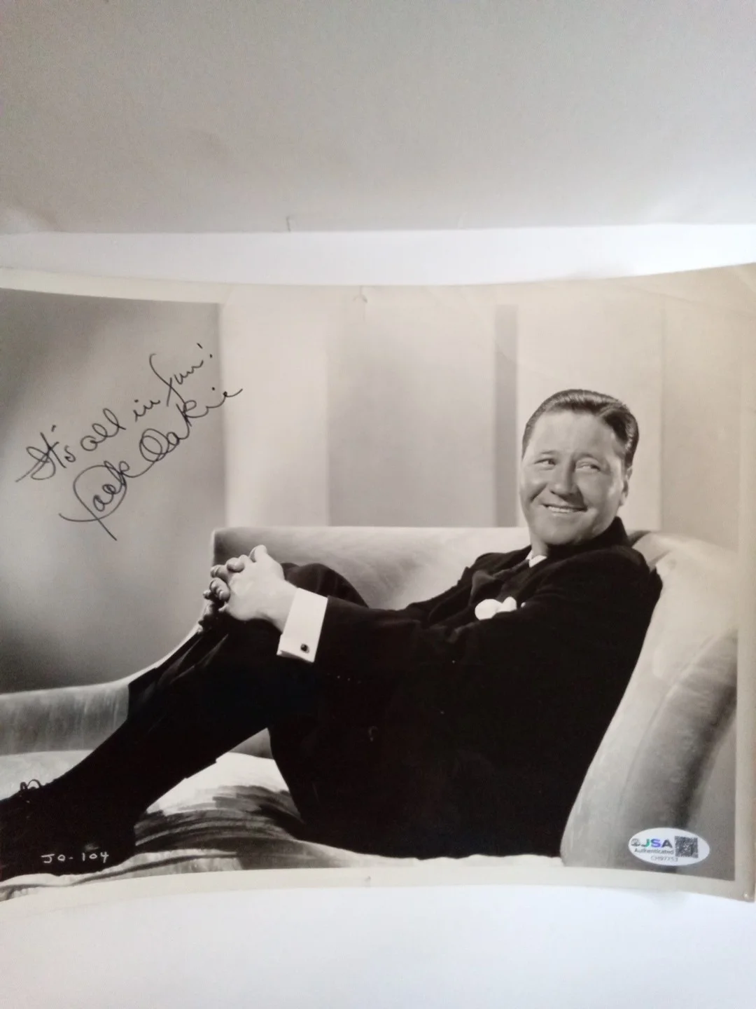 Jack Oakie Signed 8x10 Photo JSA Authenticated The Great Director Actor, изображение 2