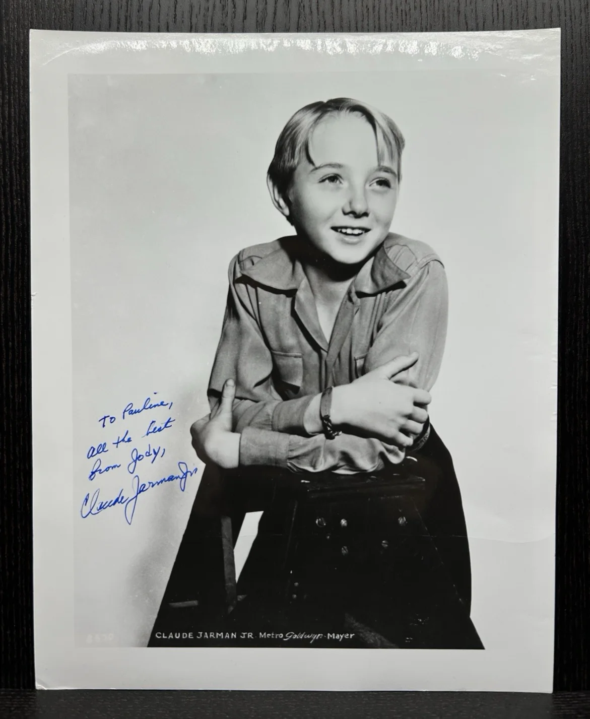 Claude Jarman Jr — *** CLAUDE JARMAN JR. SIGNED PHOTO *** JSA COA Actor Autograph * THE YEARLING, изображение 2