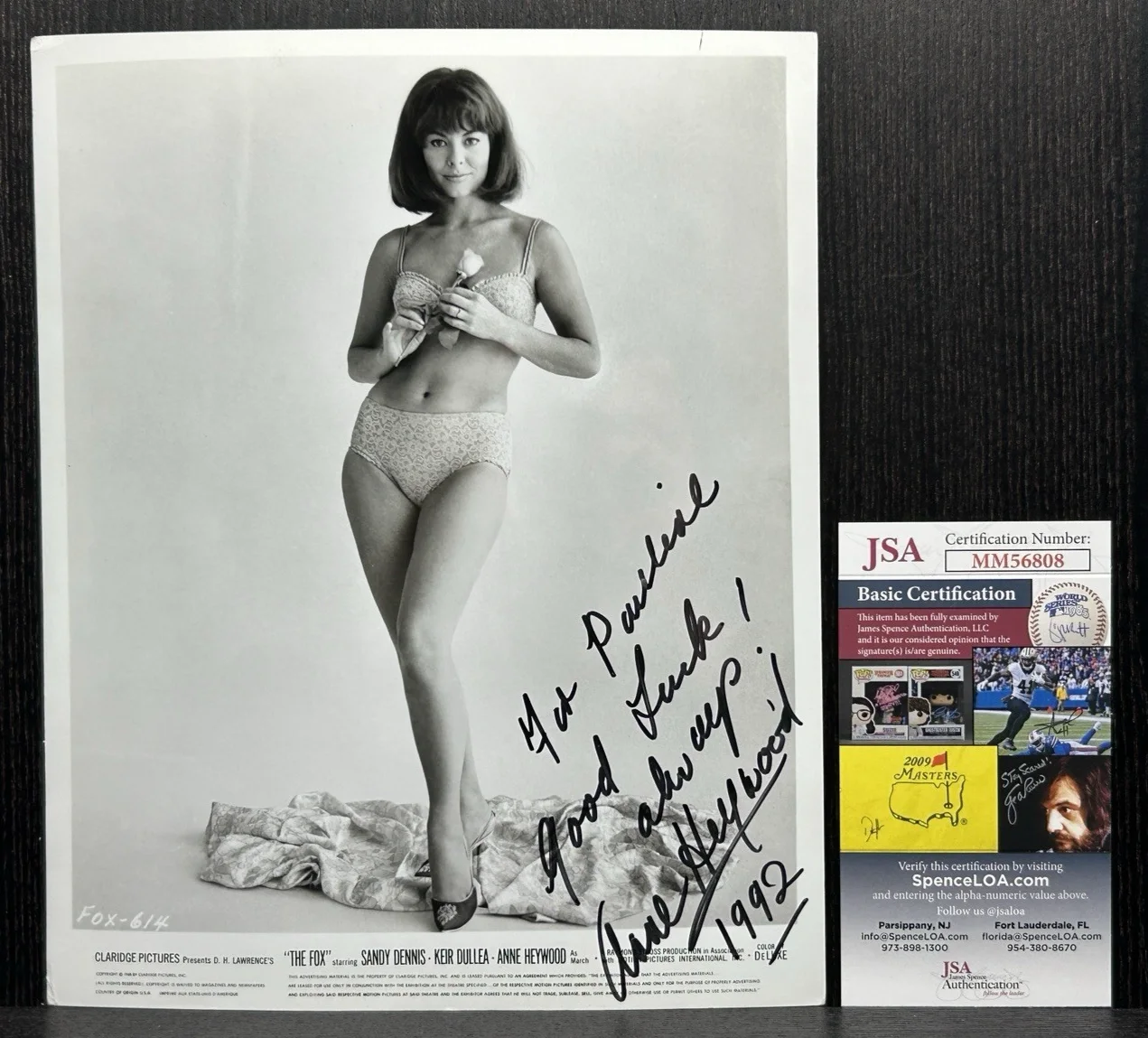 Anne Heywood — *** ANNE HEYWOOD VINTAGE SIGNED 1968 PHOTO FROM "THE FOX" *** JSA COA Autograph