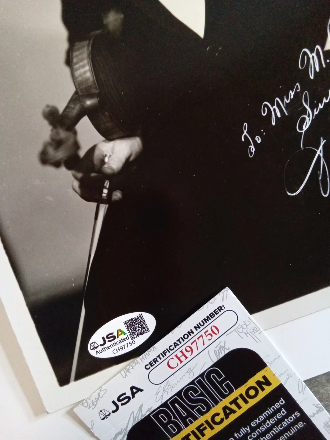 David Rubinoff Signed 8x10 Photo JSA Authenticated Violinist Stradivarius, image 4