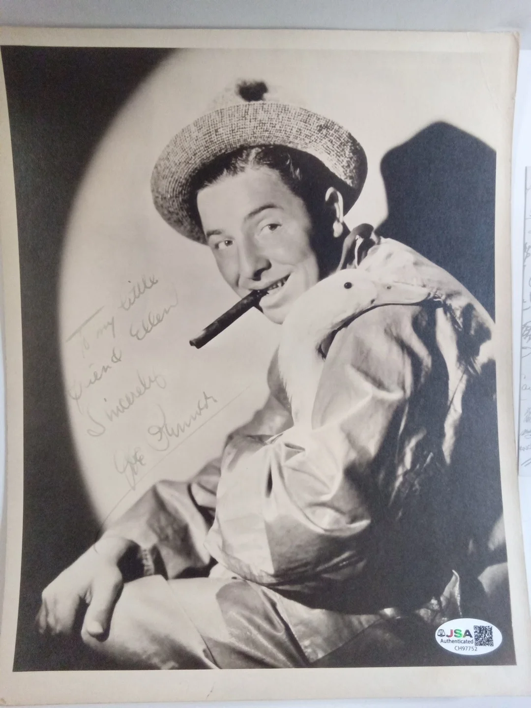 Joe Penner Signed 8x10 Photo JSA Wanna Buy A Duck Comedian, изображение 2
