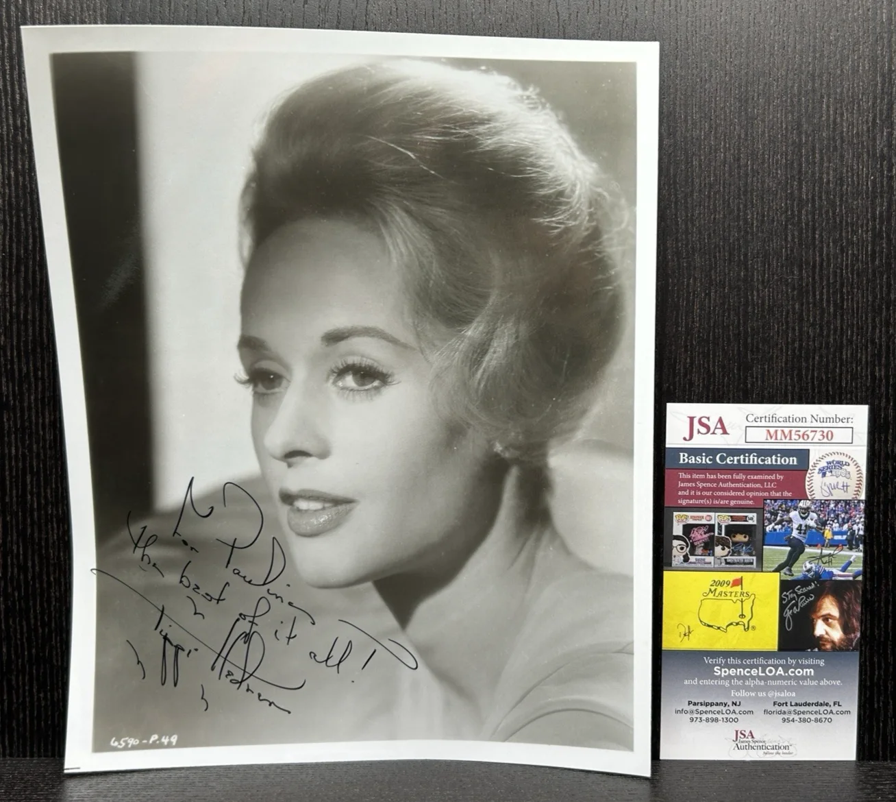 Tippi Hedron — *** TIPPI HEDRON HAND SIGNED PHOTO *** JSA COA Autograph * THE BIRDS - HITCHCOCK