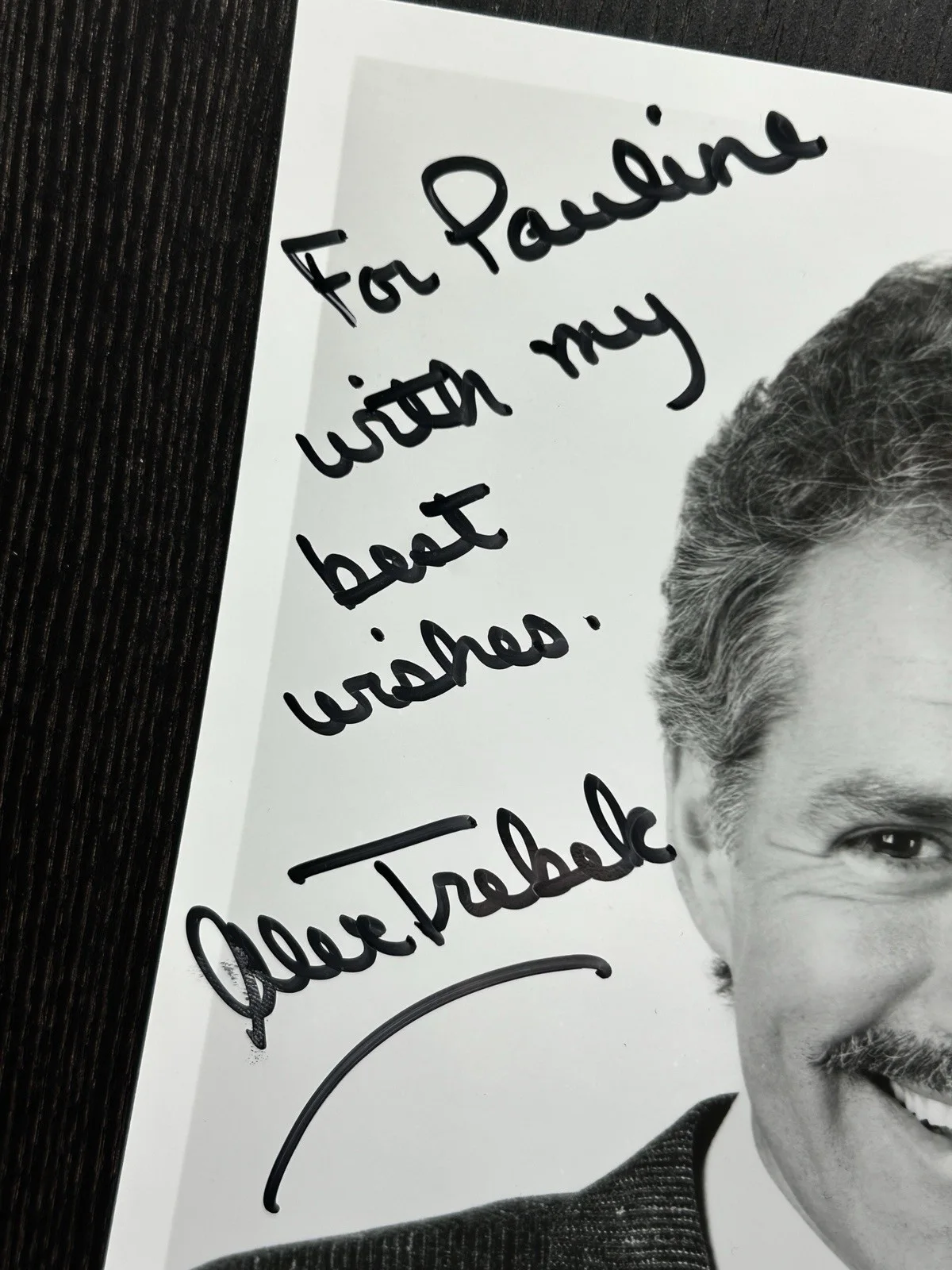 Alex Trebek — *** ALEX TREBEC HAND SIGNED PHOTO *** JSA COA Celebrity Autograph JEOPARDY HOST!, image 3