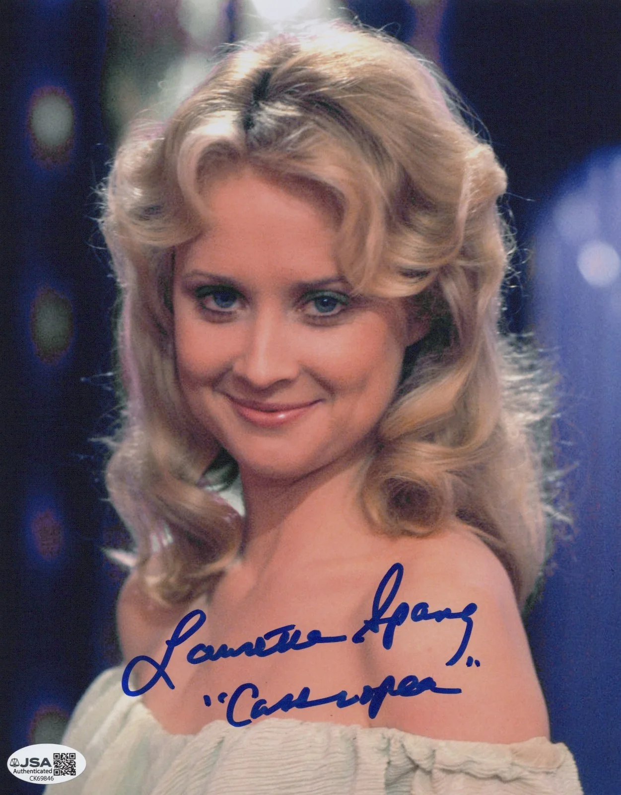 Laurette Spang — Battlestar Galactica- Laurette Spang signed Cassiopeia 8x10 photo JSA COA