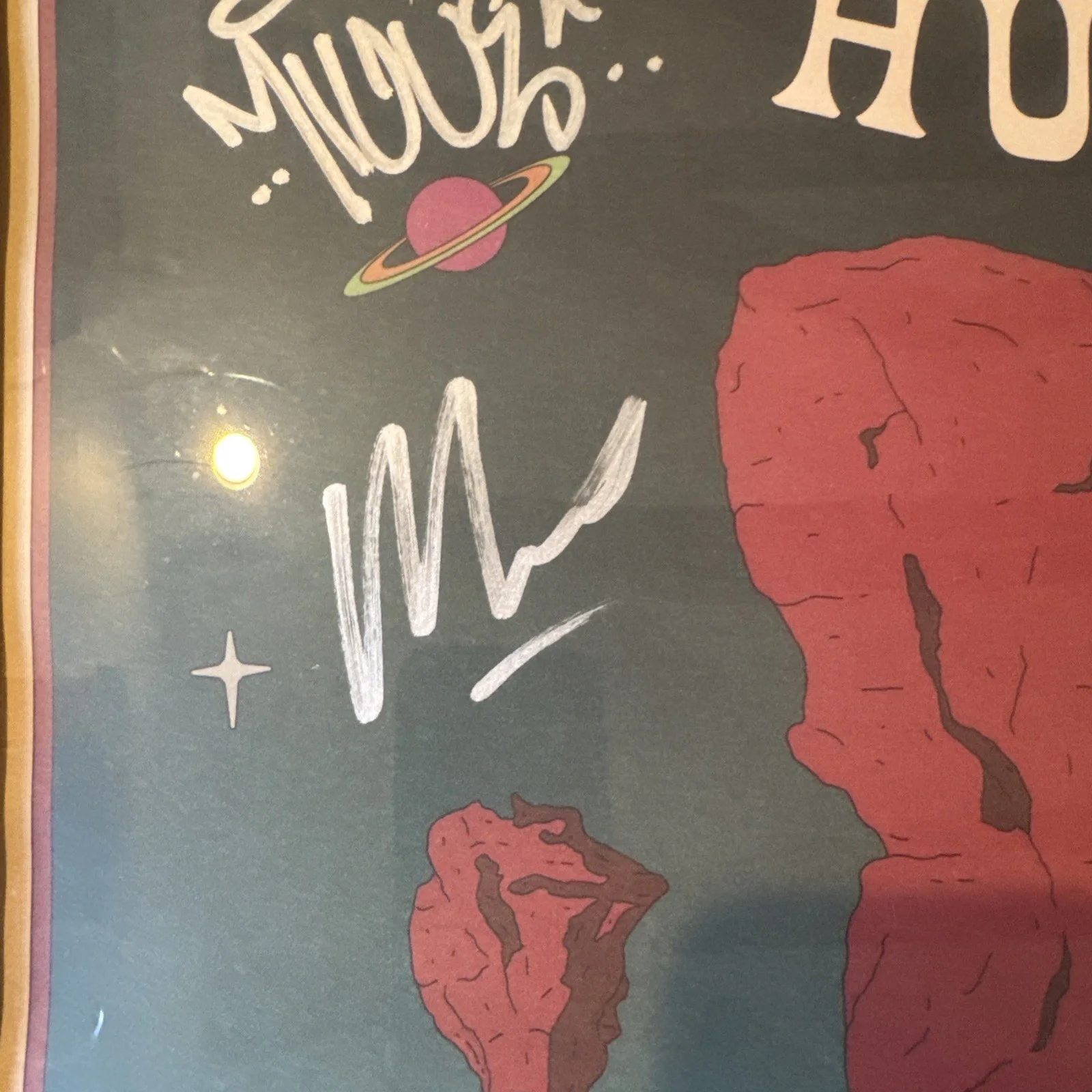 Lord Huron Framed 2022 Autographed Tour Poster Signed Rare HTF Collectible, image 4