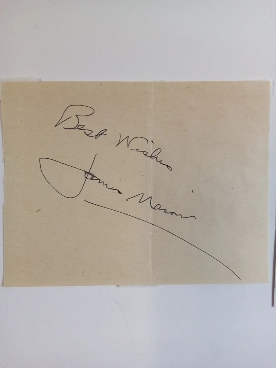 James Mason Signed Cut Paper JSA Authenticated North By Northwest Actor, image 2