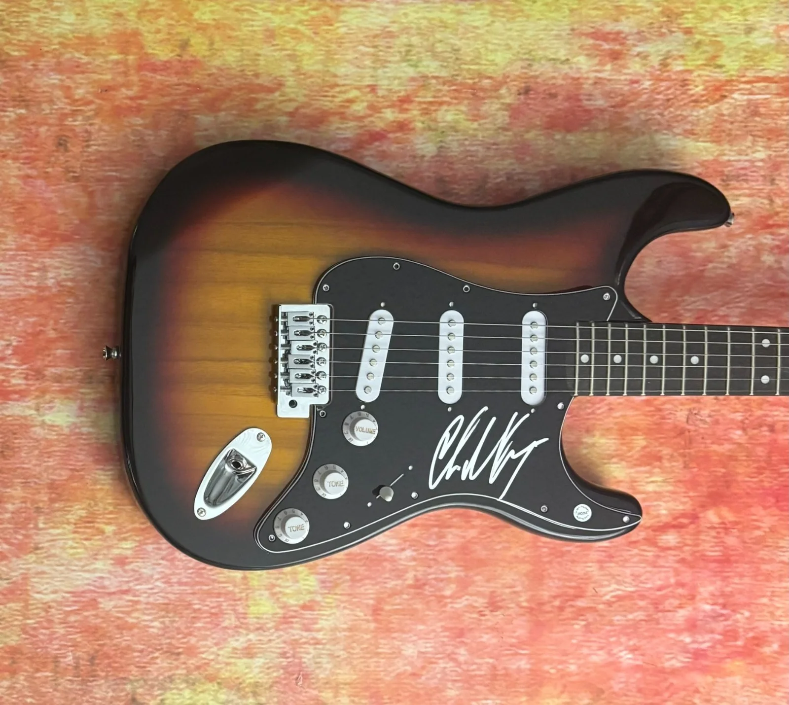 GFA Nickelback Rock Star * CHAD KROEGER * Signed Electric Guitar PROOF COA, изображение 2