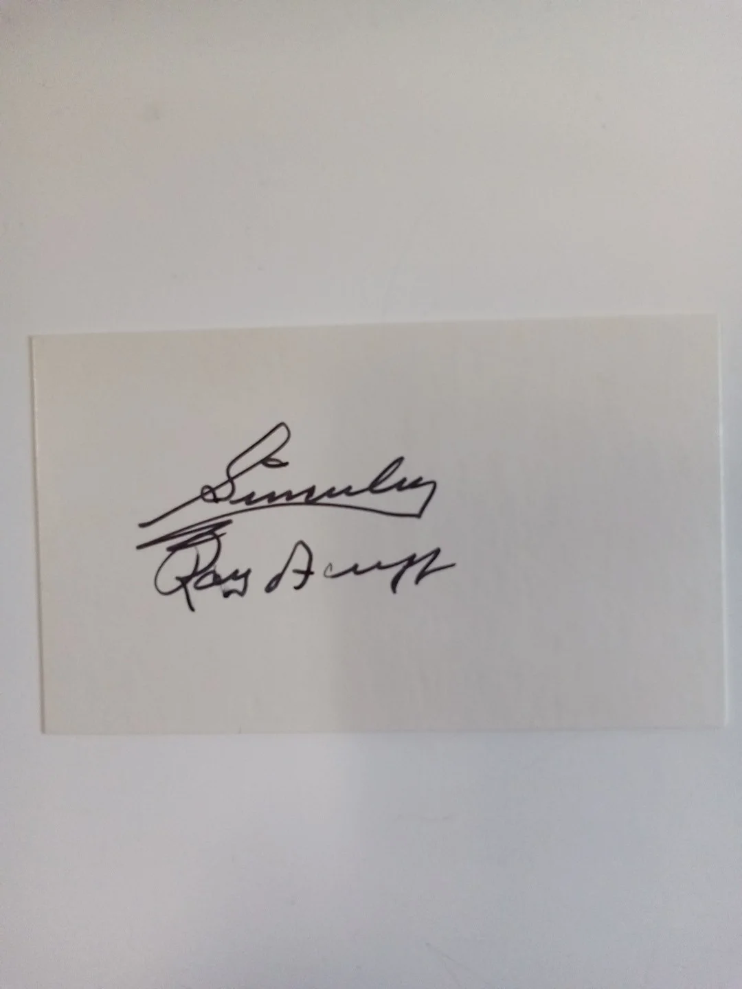 Roy Acuff Signed 4x2.5 Note Card King Of Country JSA Authenticated, изображение 2