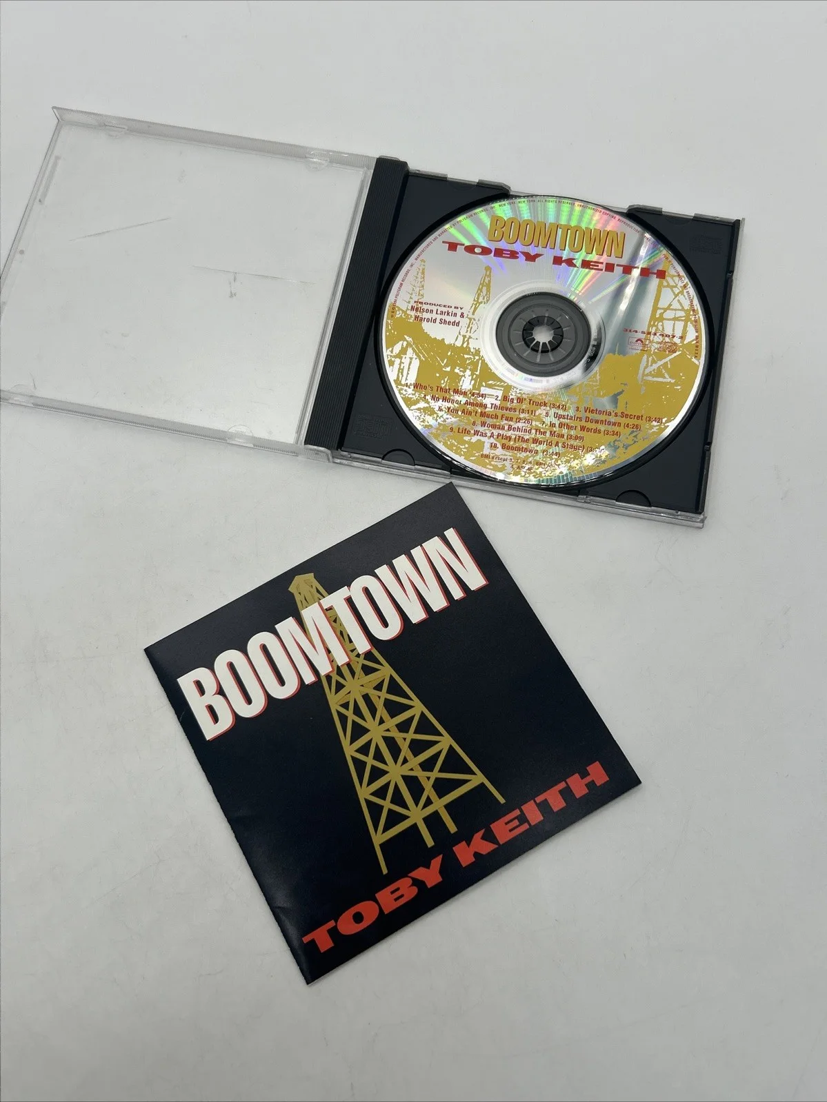 Toby Keith Autographed “Boomtown" CD Booklet Signed 1994, image 5