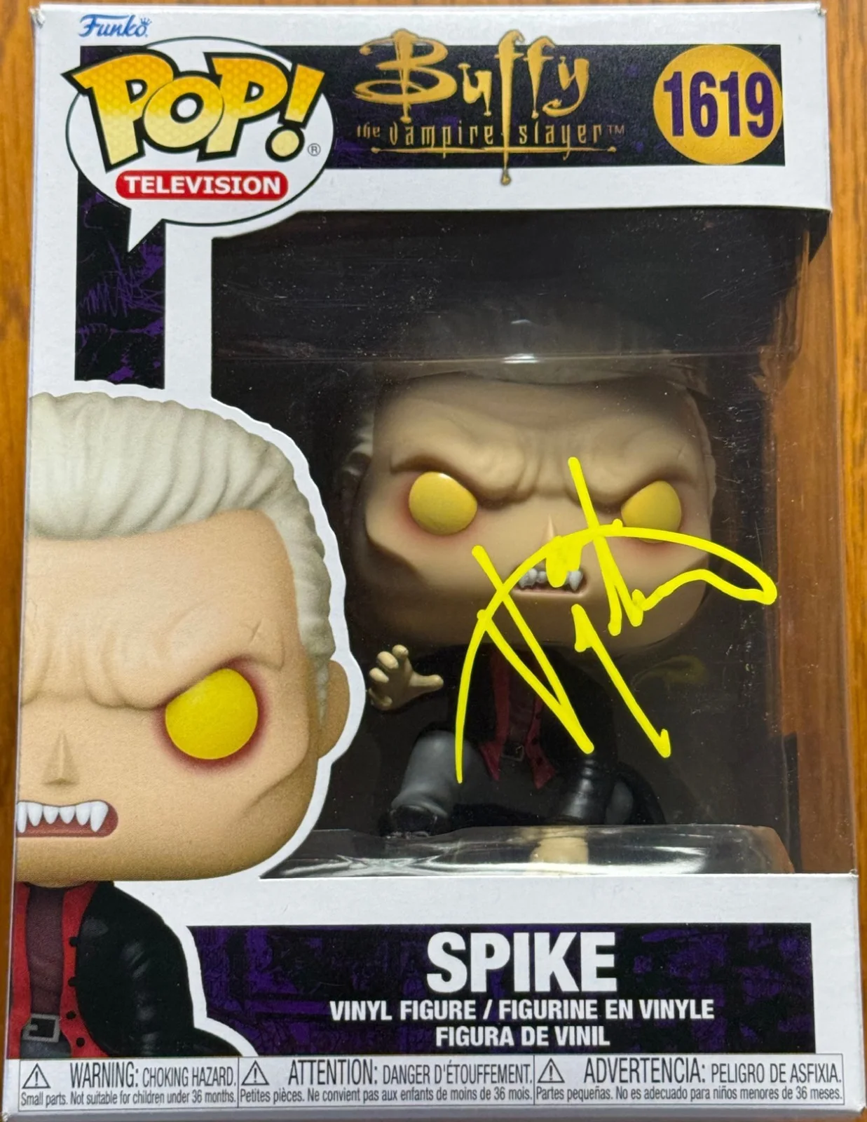 JAMES MARSTERS — JAMES MARSTERS SIGNED SPIKE FUNKO POP 1619 BUFFY THE VAMPIRE SLAYER OFFICIAL PIX