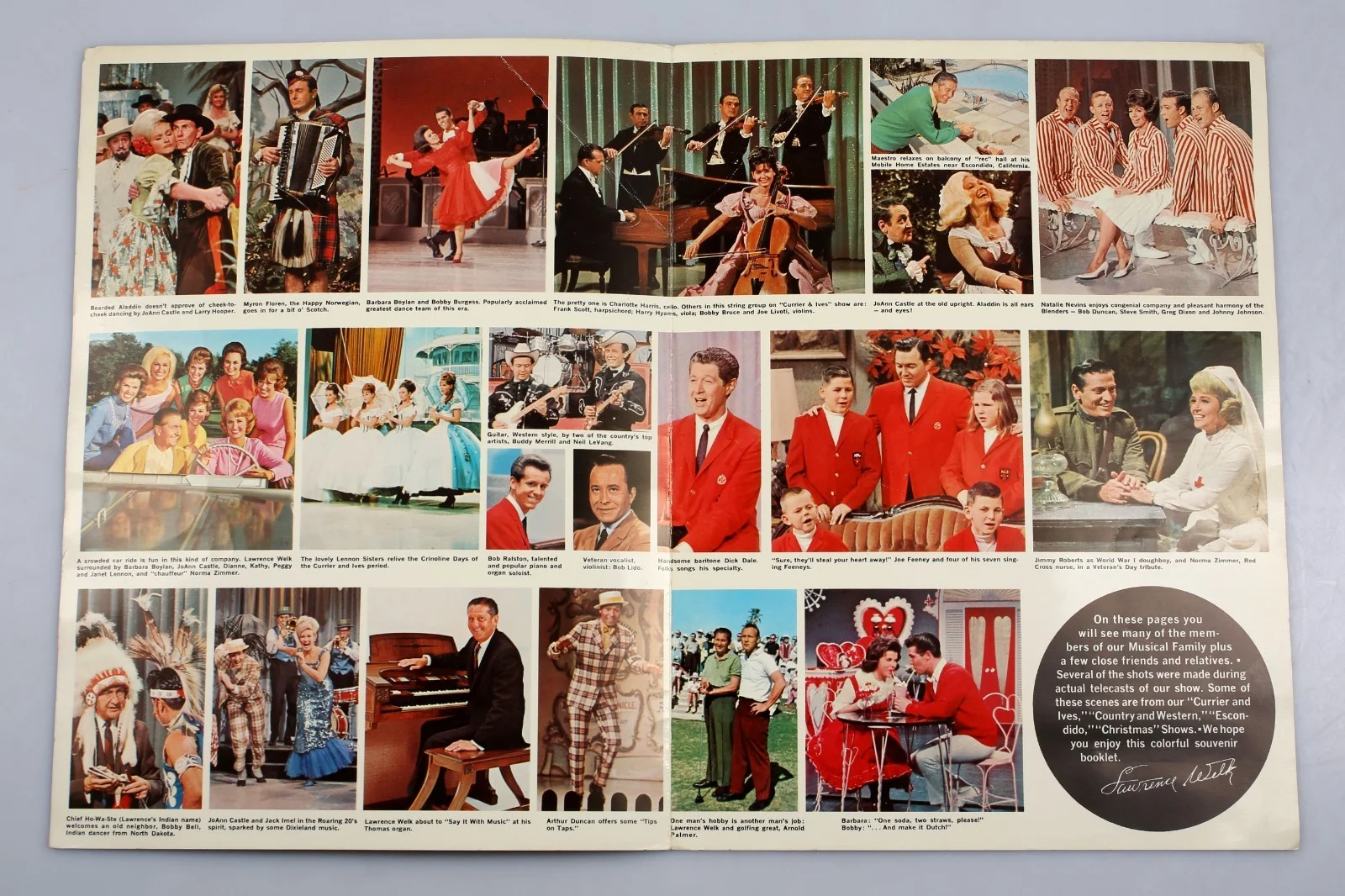 Vintage Lawrence Welk Autographed TV Show Music Program Dedicated to Dodge Cars, изображение 2