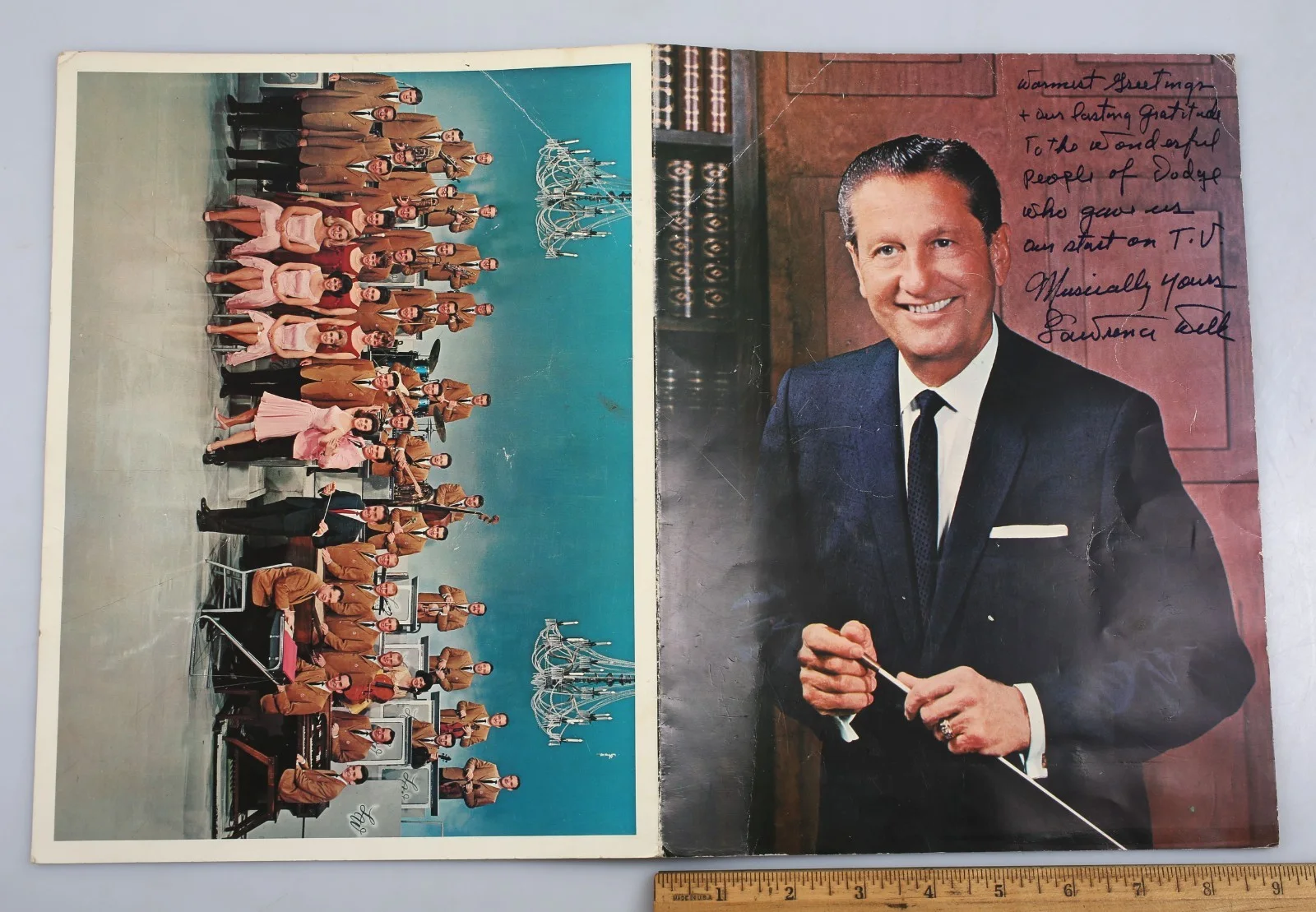 Vintage Lawrence Welk Autographed TV Show Music Program Dedicated to Dodge Cars, изображение 3