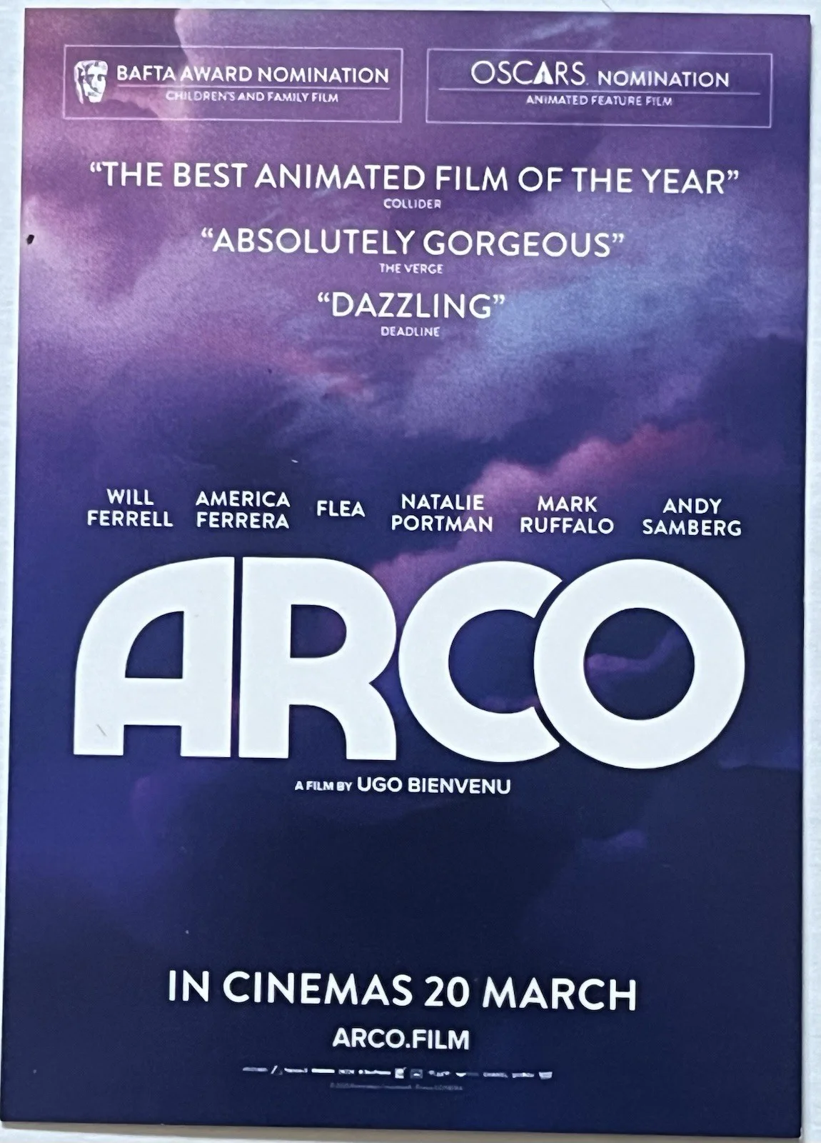 WILL FERRELL-ARCO ANIMATED FILM POSTCARD-AMERICA FERRERA-NATALIE PORTMAN-OSCAR, изображение 2