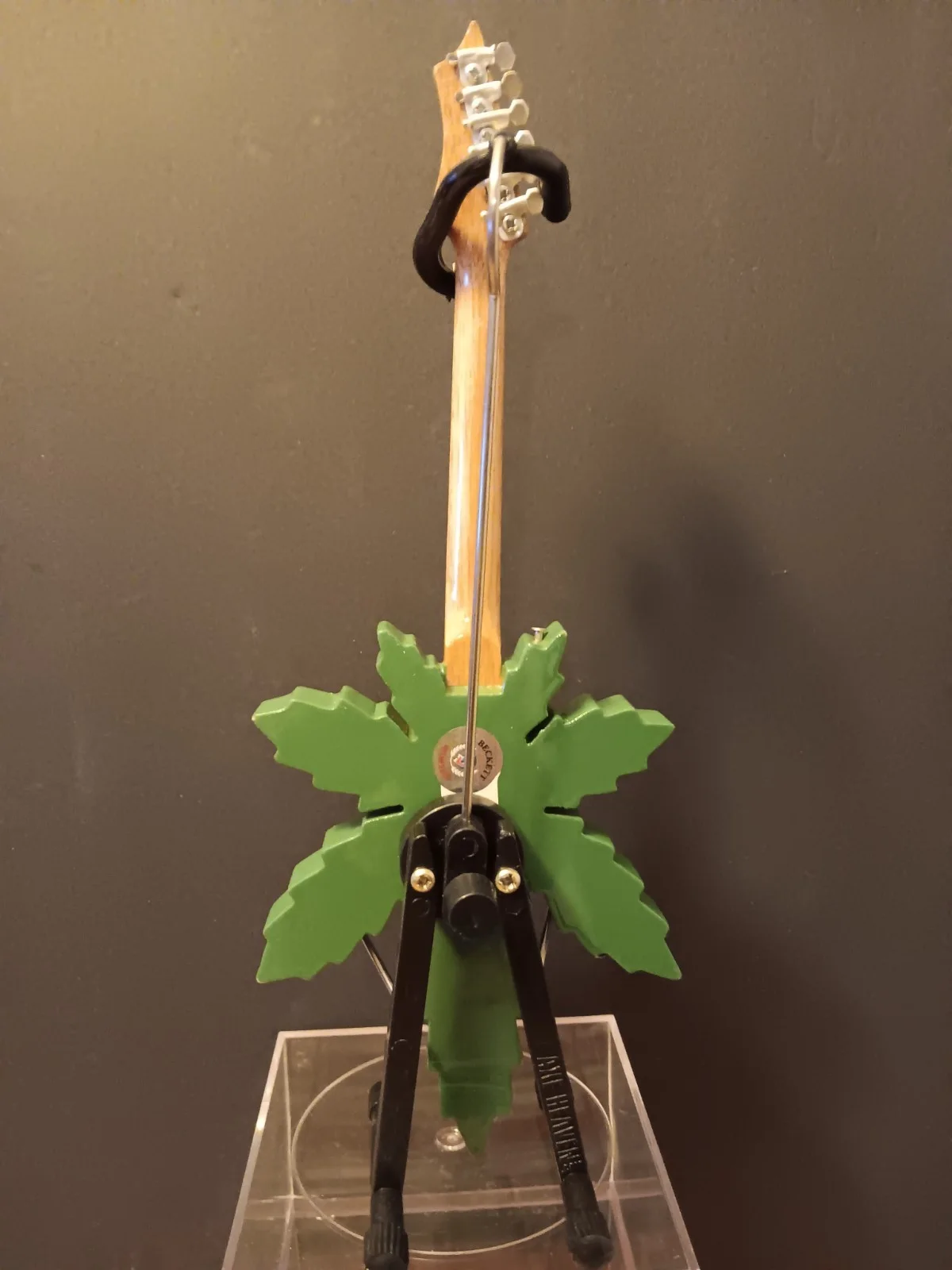 Cheech n Chong signed chronic plant mini guitar w Beckett certification, image 3