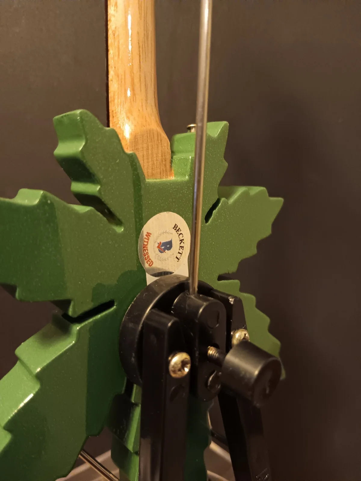 Cheech n Chong signed chronic plant mini guitar w Beckett certification, image 4