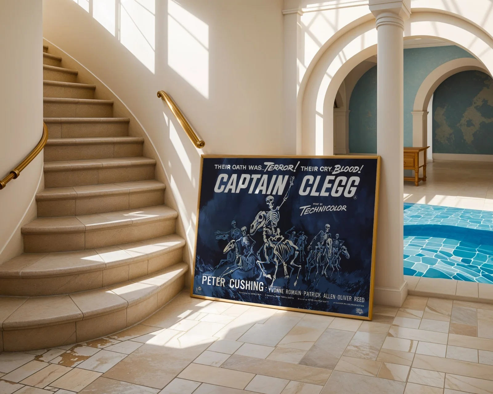 Captain Clegg - 1962 Hammer Horror Film - Restored 40" x 30" UK Quad, image 4