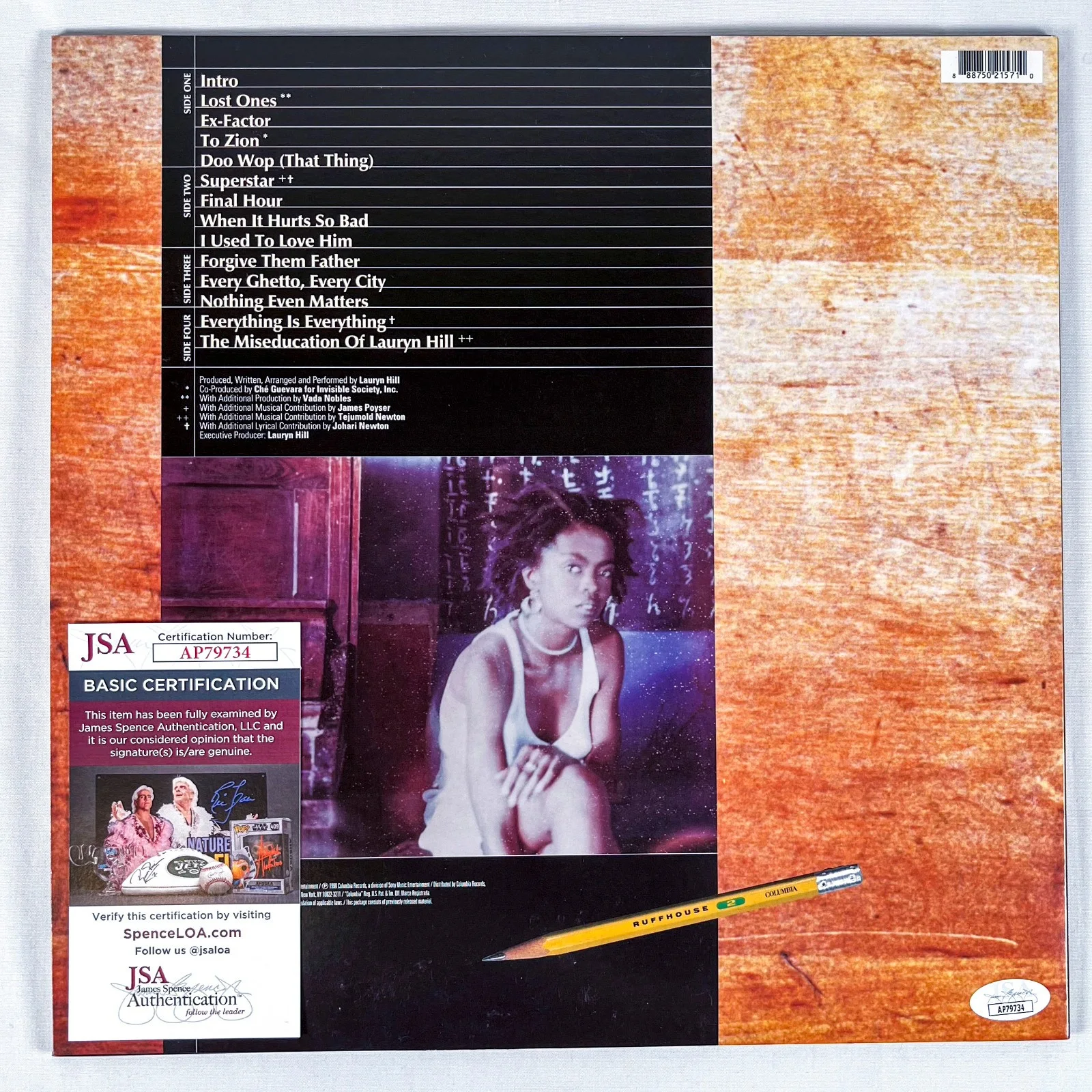 Lauryn Hill Signed Autographed MISEDUCATION OF Vinyl Album LP EXACT Proof JSA, изображение 4