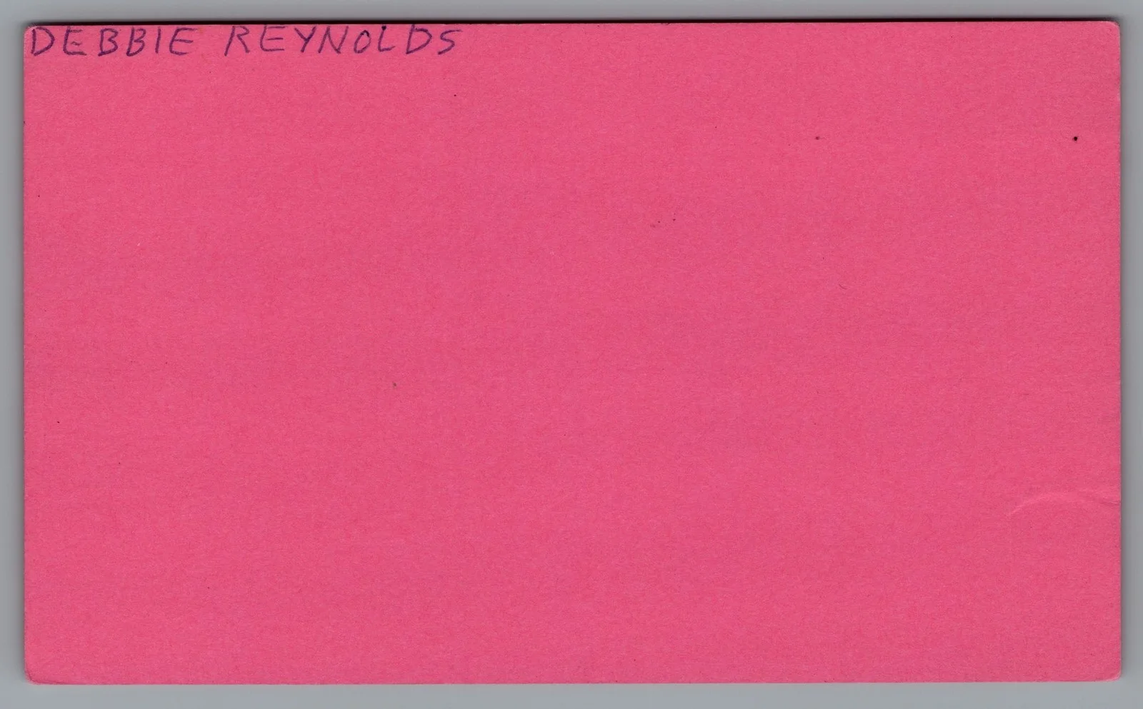 Debbie Reynolds — Debbie Reynolds Signed 3x5 Index Card The Unsinkable Molly Brown Autographed, image 2