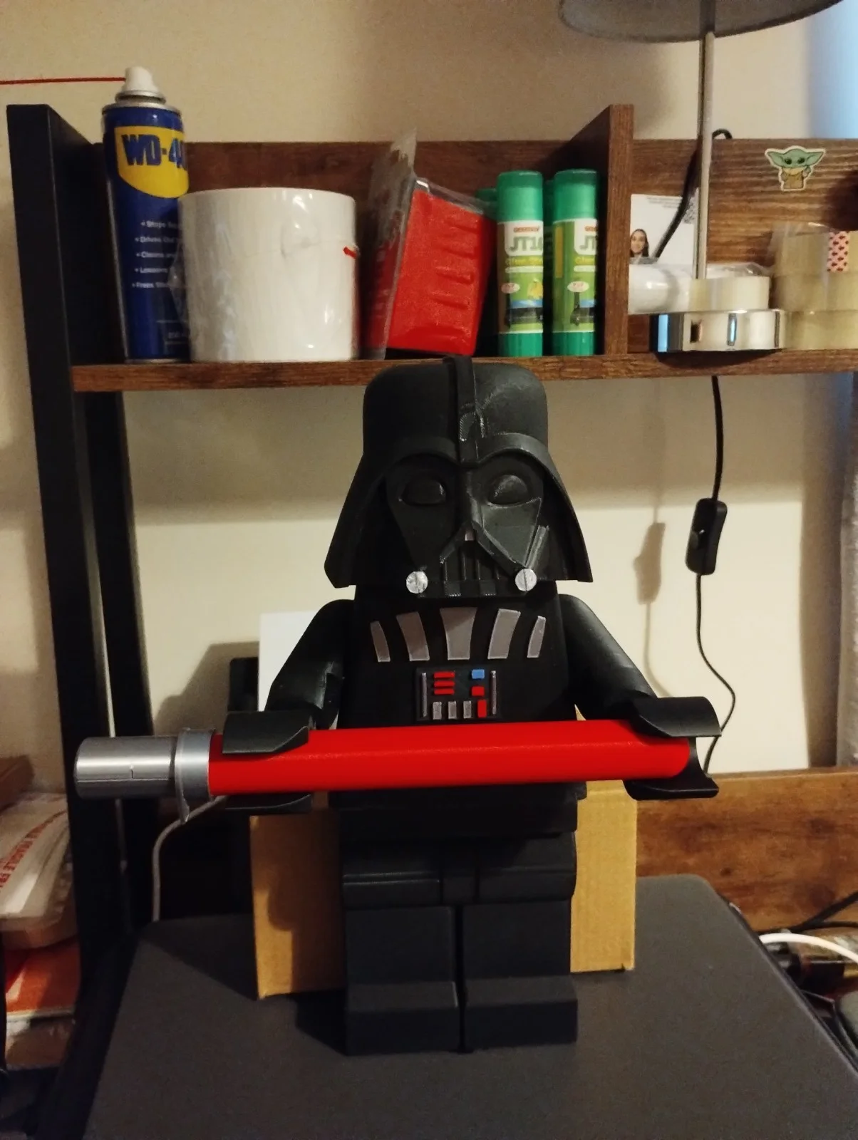 Darth Vader style Brickman Toilet Roll Holder 3D Printed, image 2