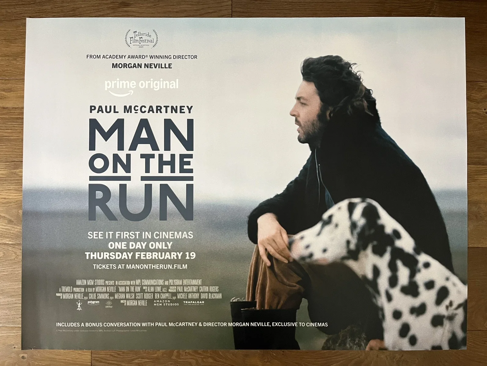 Man on the Run (2025), Paul McCartney, Original UK Cinema Quad Poster 30"x40", изображение 2