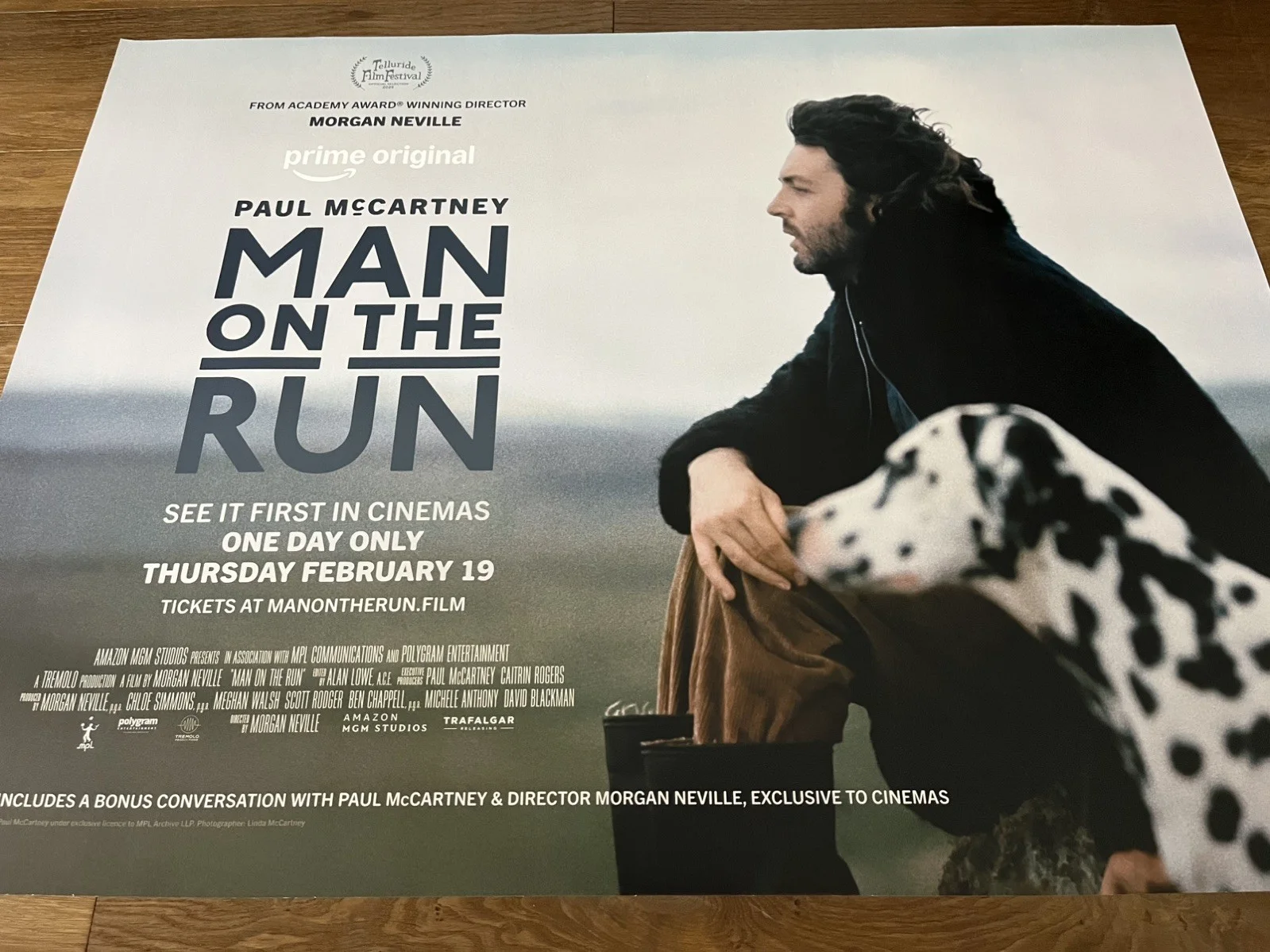 Man on the Run (2025), Paul McCartney, Original UK Cinema Quad Poster 30"x40", изображение 3