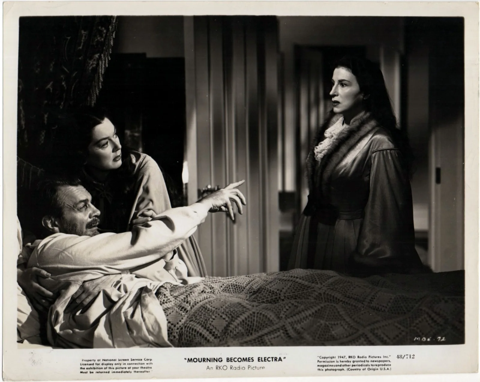 MOURNING BECOMES ELECTRA 1947 Michael Redgrave, Rosalind Russell 5 10x8 STILLS, изображение 2
