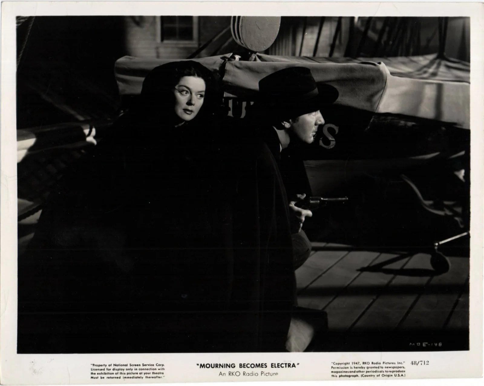 MOURNING BECOMES ELECTRA 1947 Michael Redgrave, Rosalind Russell 5 10x8 STILLS, изображение 3