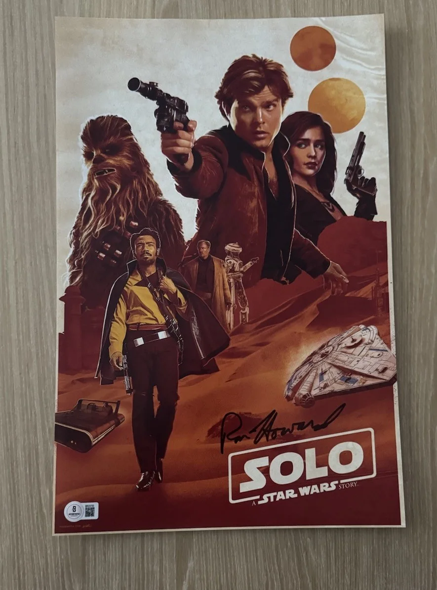 Ron Howard — RON HOWARD SIGNED SOLO A STAR WARS STORY 11X17 PHOTO BECKETT BAS