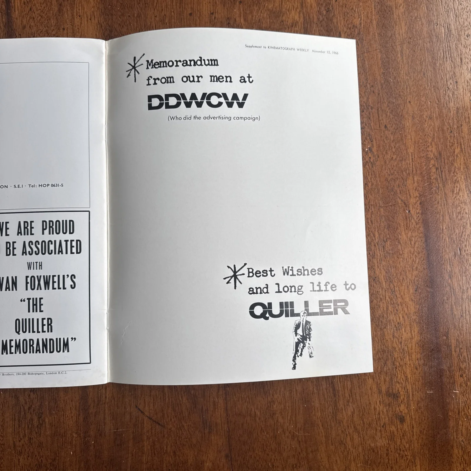 THE QUILLER MEMORANDUM Film Brochure 1966 with George Segal, Alec Guinness, image 5