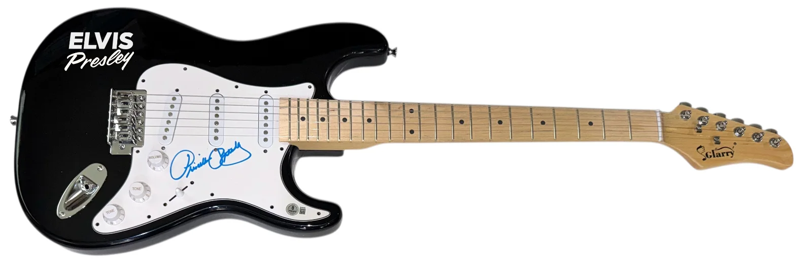 Priscilla Presley Signed Autograph Electric Guitar Elvis Presley Wife BAS COA, изображение 2