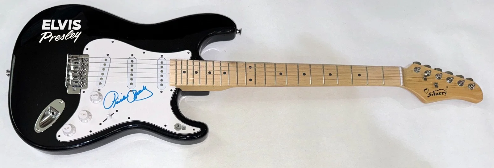 Priscilla Presley Signed Autograph Electric Guitar Elvis Presley Wife BAS COA, изображение 3