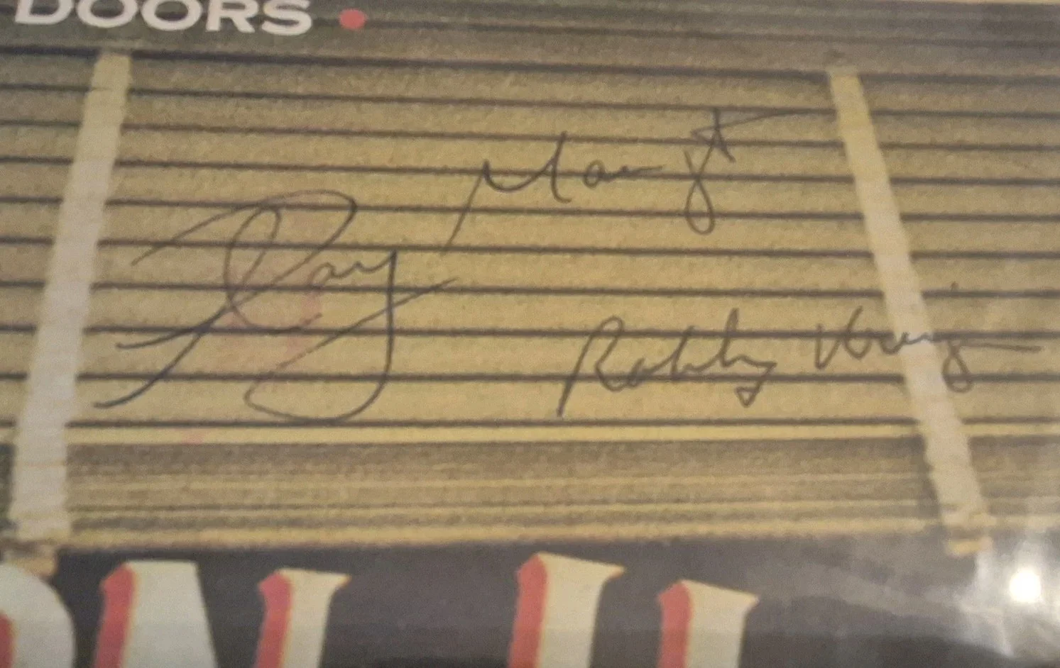 The DOORS signed Autographed Hotel Lp Entire Band Jim Morrison, image 5
