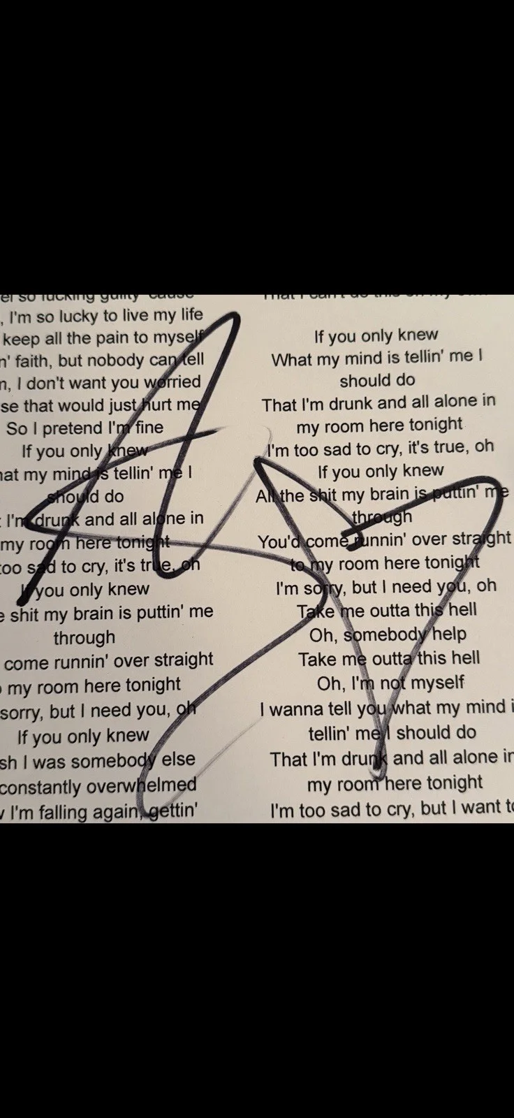 ALEXANDER STEWART SIGNED AUTOGRAPHED “IF YOU ONLY KNEW” LYRIC SHEET, изображение 2