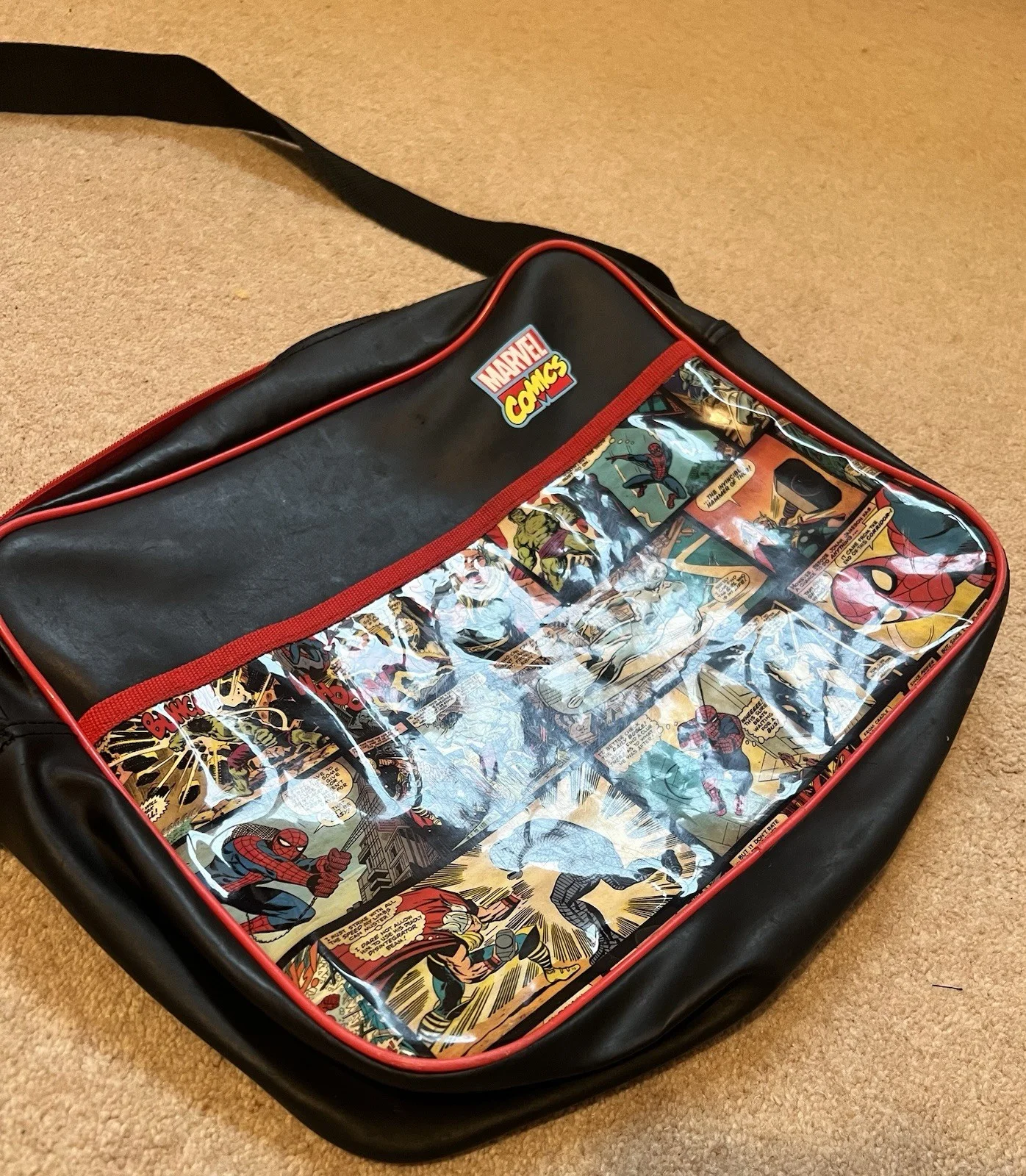 Marvel Comics Satchel Messenger Shoulder Bag with Strap Black, image 2