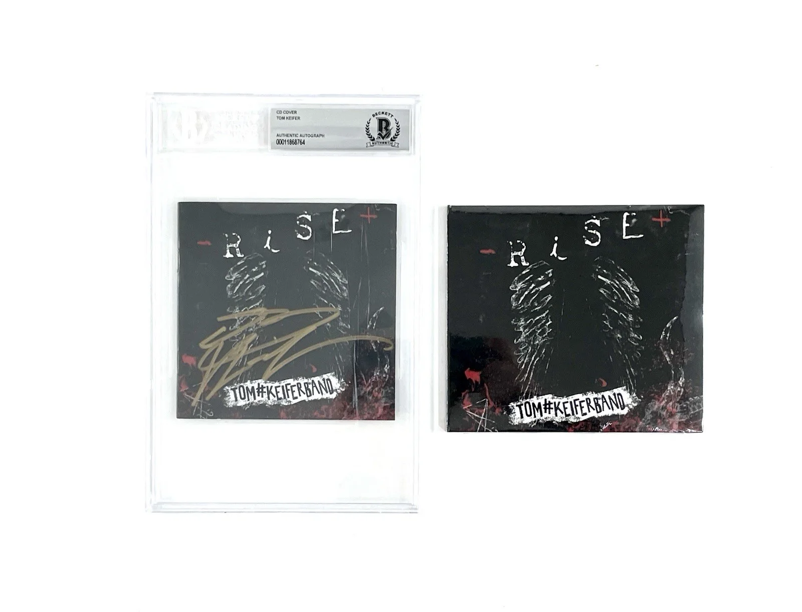 Tom Keifer Of Cinderella Autographed Rise CD Book Beckett Encapsulated Slabbed, изображение 4